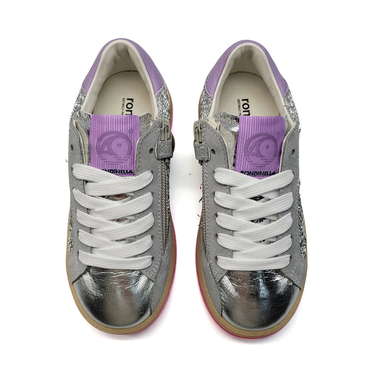 Rondinella Silver Foil Lace Sneaker 12264