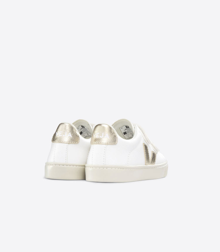 Veja White Platine (Gold) Velcro Sneaker V102