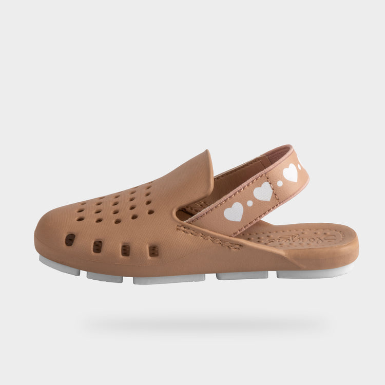 Slingers Tan Hearts Slingback Water Shoes