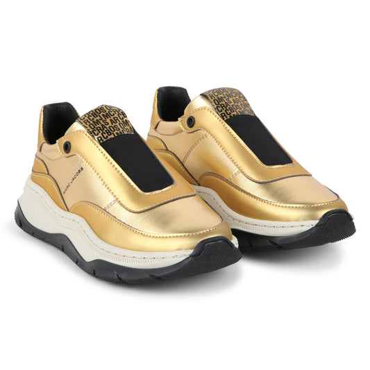 Marc Jacobs Gold Tone Chunky Slip on Sneaker