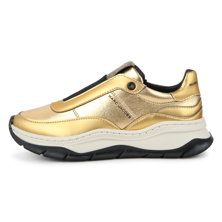 Marc Jacobs Gold Tone Chunky Slip on Sneaker