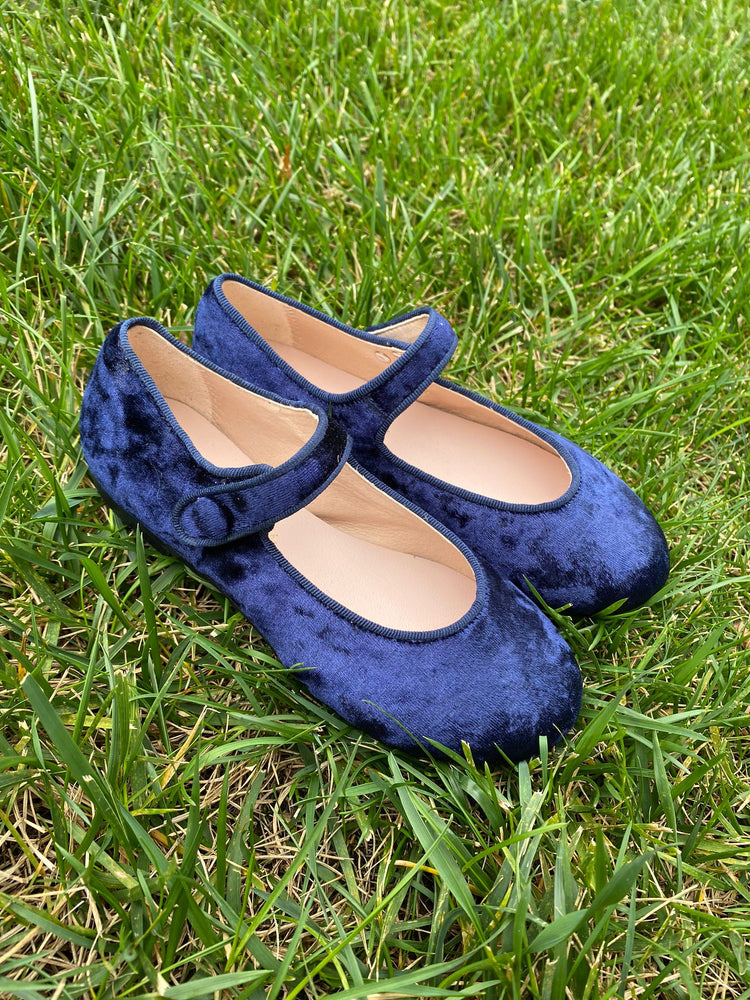 Brunellis Navy Shimmer Velvet Mary Jane S-21