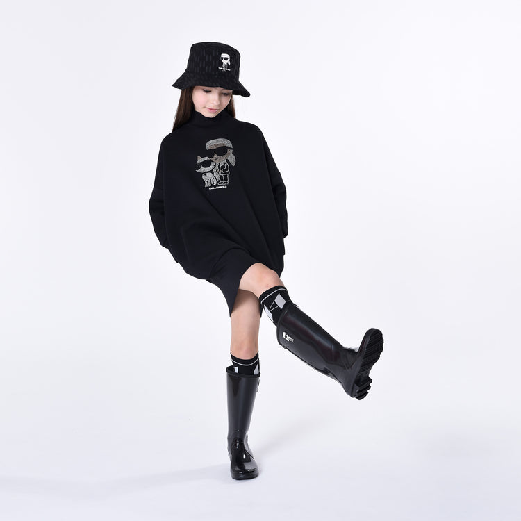 KARL LAGERFELD Black Polymaid Knee Sock Z10164