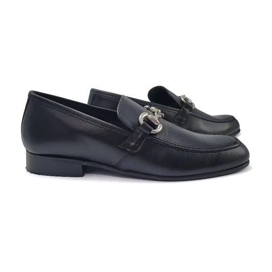 Andanines Pitch Black Saffiano Chain Slip on 232869 - 28 - BOYS