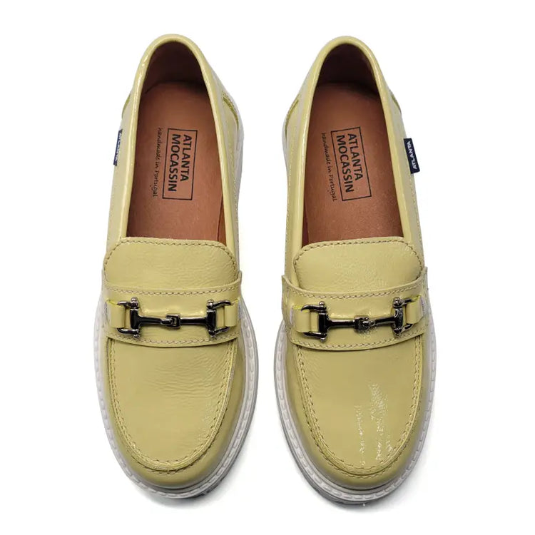 Atlanta Mocassin Soft Yellow Chunky Chain Loafer 17K - GIRLS