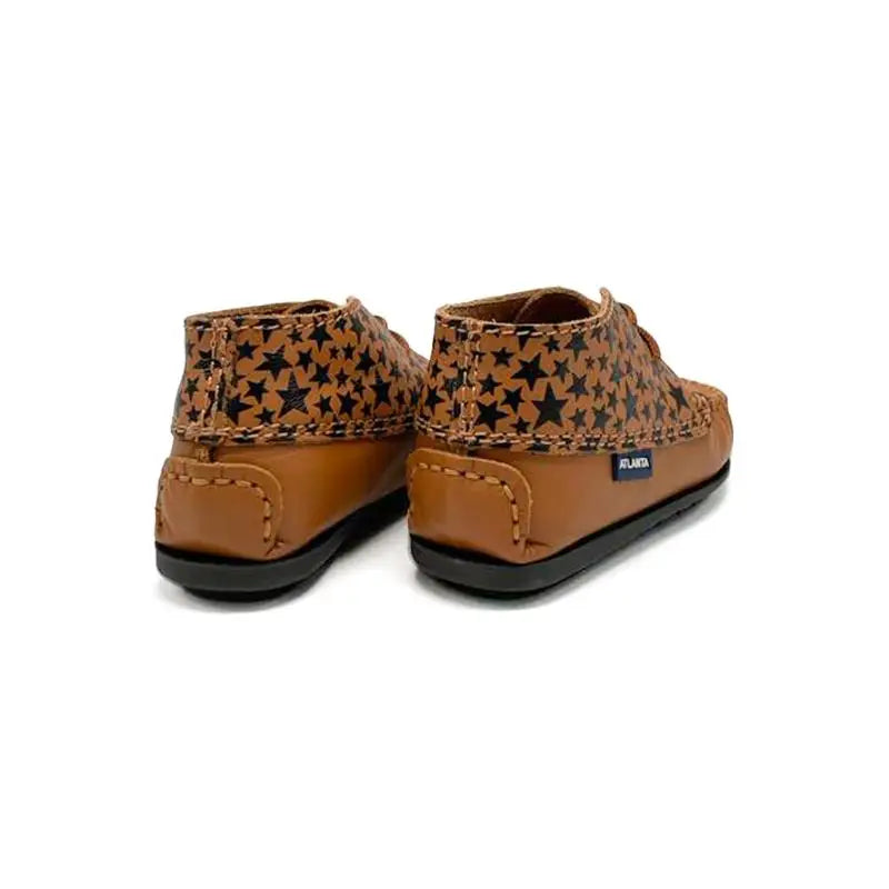 Atlanta Mocassins Cognac Star Baby Bootie 073 - FIRST WALKER