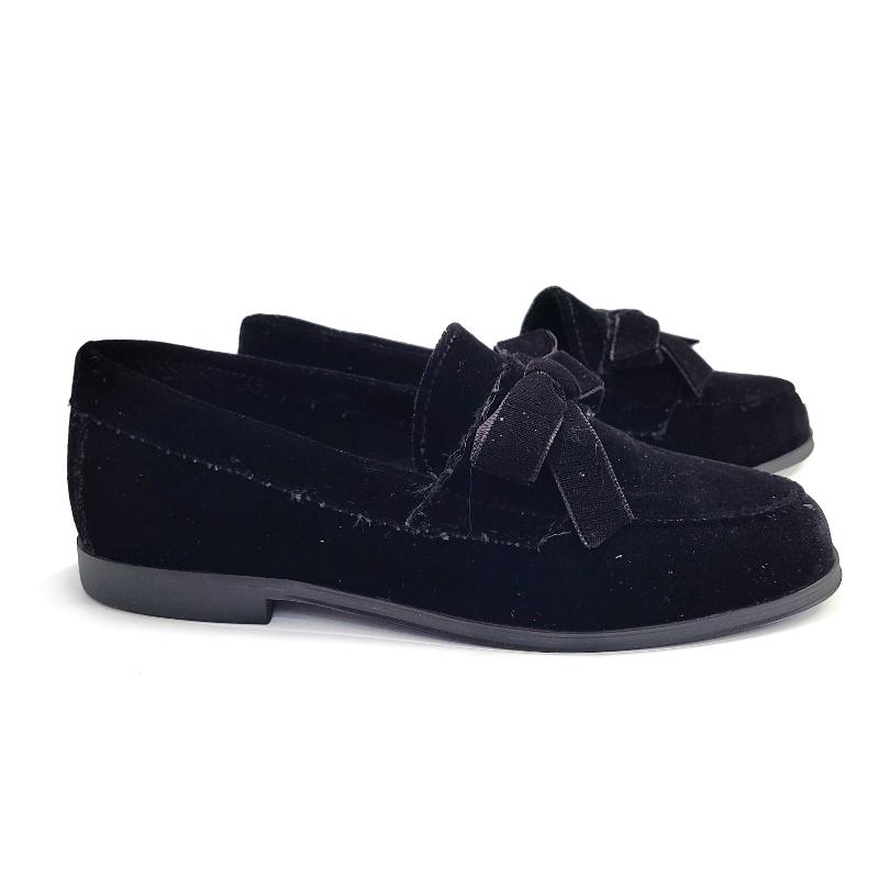 blublonc-holly-black-french-velvet-bow-slip-on-girls