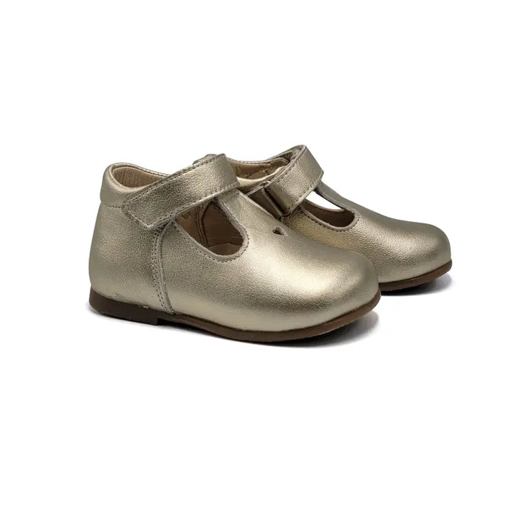 Blublonc Amore Gold Hearts Baby Shoe - 21 - FIRST WALKER