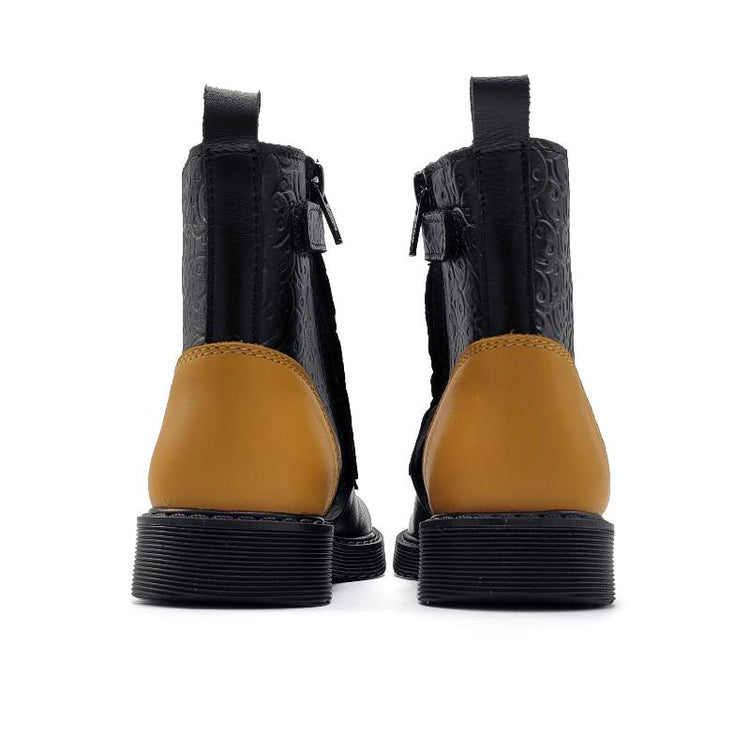 atlanta-mocassin-boot-girls-black-yellow