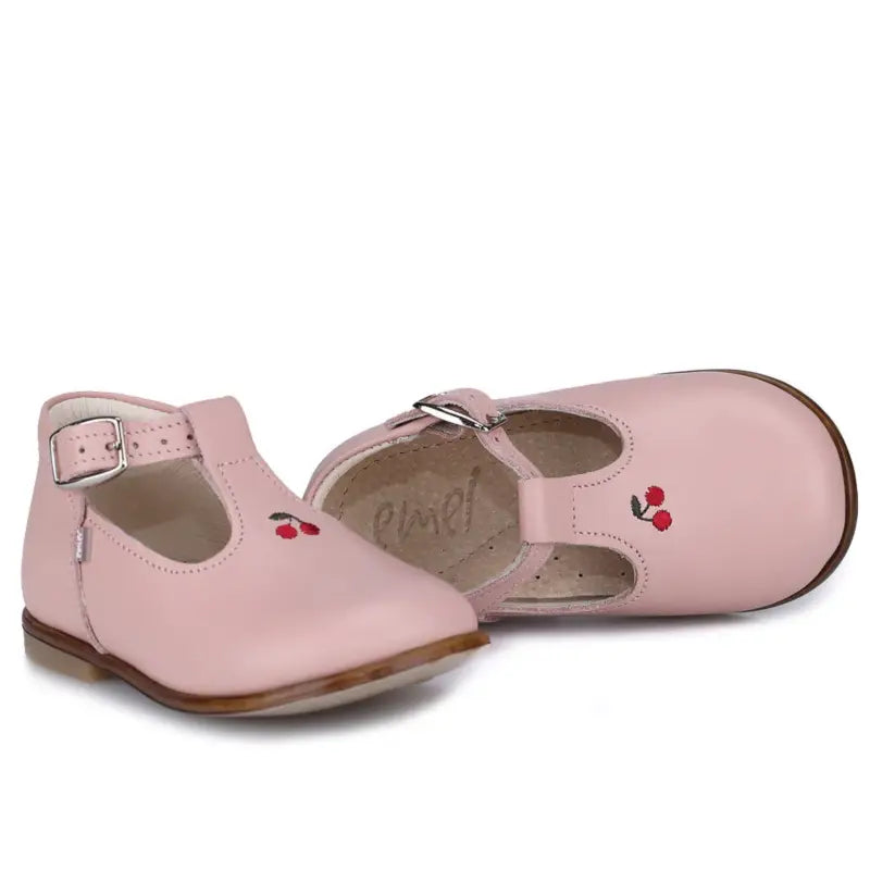 Emel Baby Pink Cherry T-strap Toddler Shoe 2330 - GIRLS