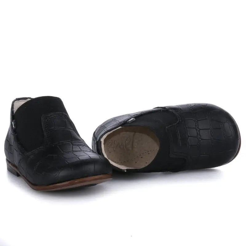 emel-black-croc-slip-on-bootie-first-walker