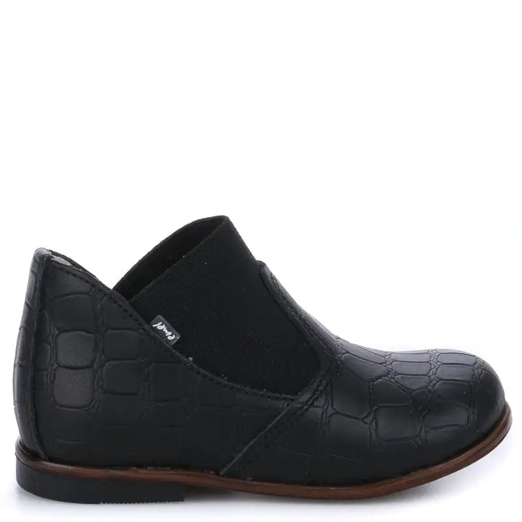 emel-black-croc-slip-on-bootie-first-walker