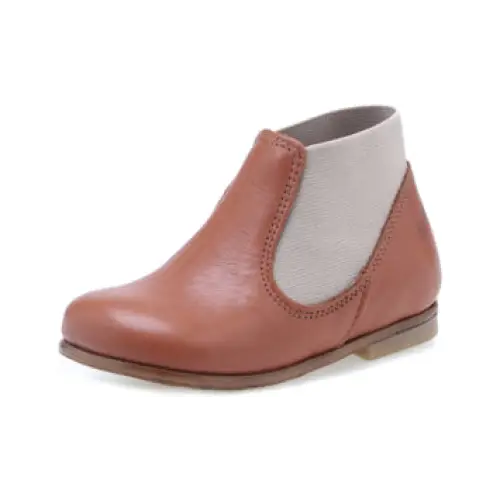 Emel Cognac Leather Slip On Bootie E2593 - FIRST WALKER