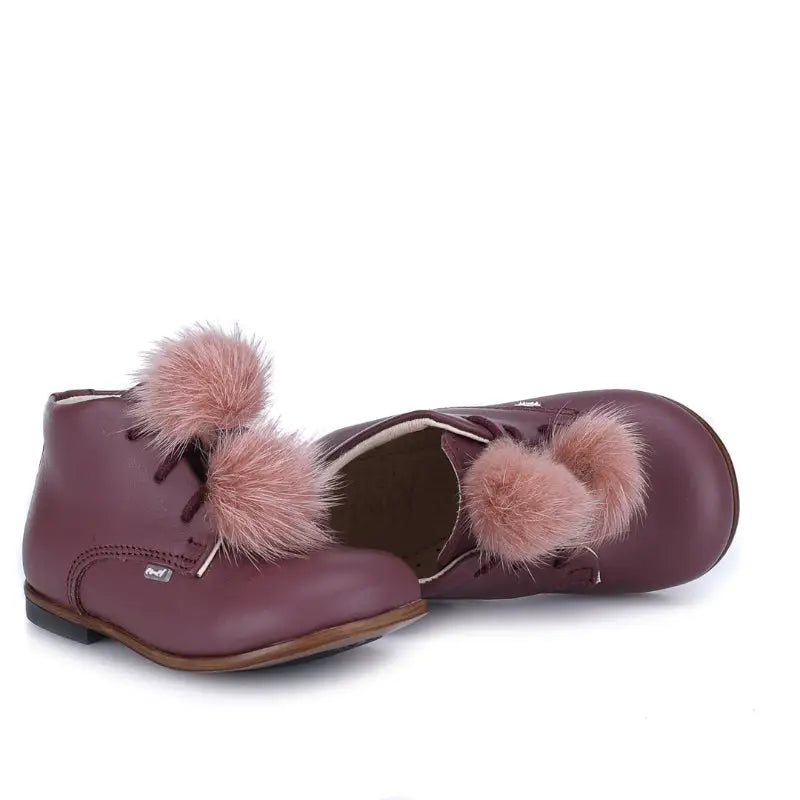 Emel Plum Pink Toddler Bootie E1426 - FIRST WALKER