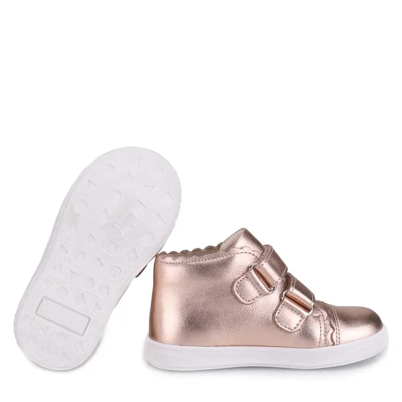 Emel Rose Gold Velcro High Top Sneaker 2671 - BOYS