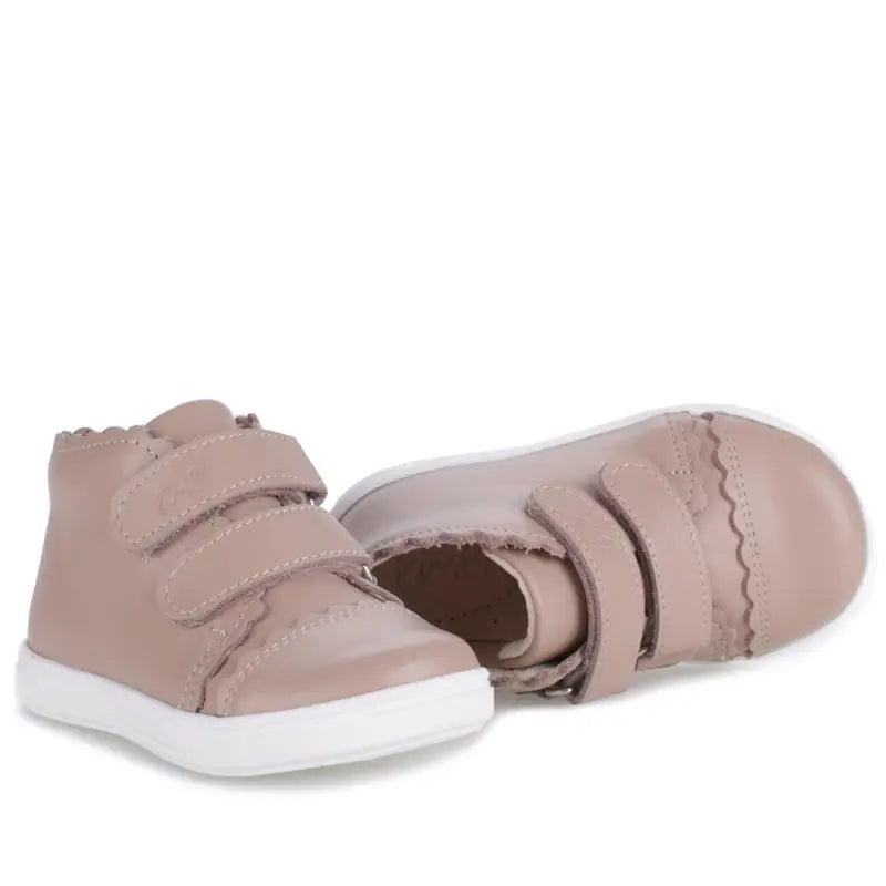 Emel Stone Taupe Velcro Toddler Sneaker 2671 - BOYS