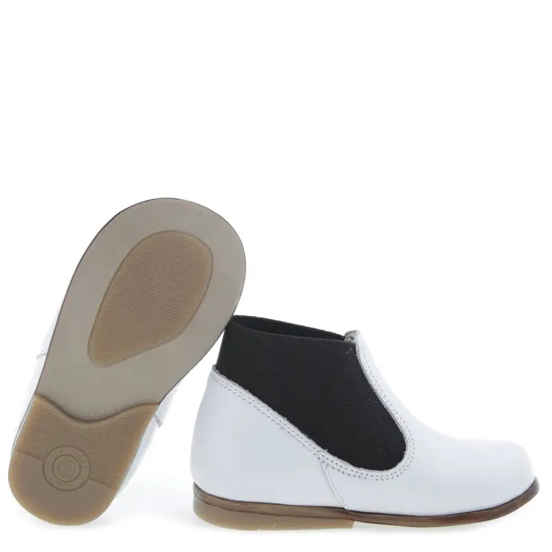 Emel White Black Slip On Bootie  - FIRST WALKER