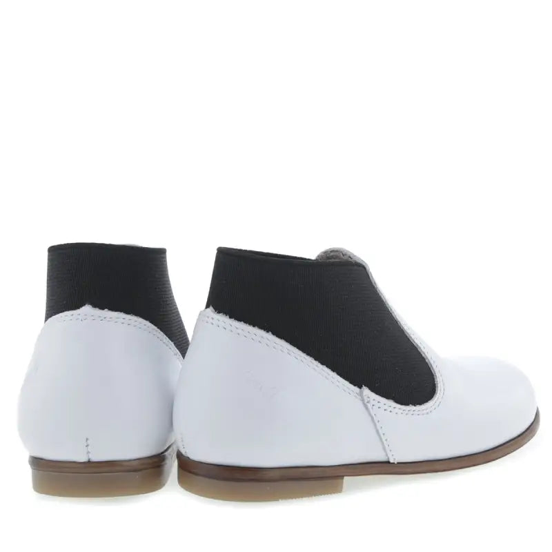 Emel White Black Slip On Bootie E - FIRST WALKER