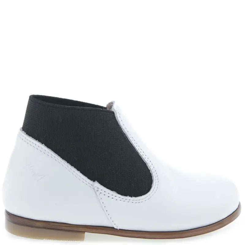 Emel White Black Slip On Bootie E - FIRST WALKER