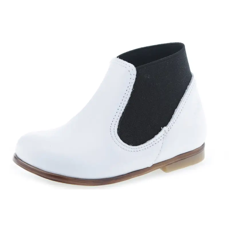 Emel White Black Slip On Bootie E - FIRST WALKER