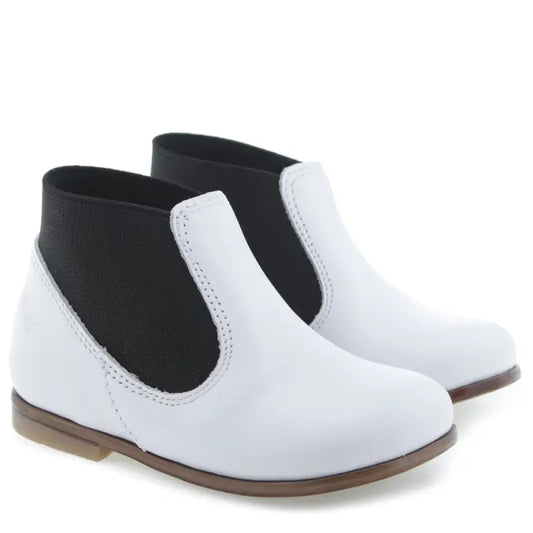 Emel White Black Slip On Bootie E - FIRST WALKER