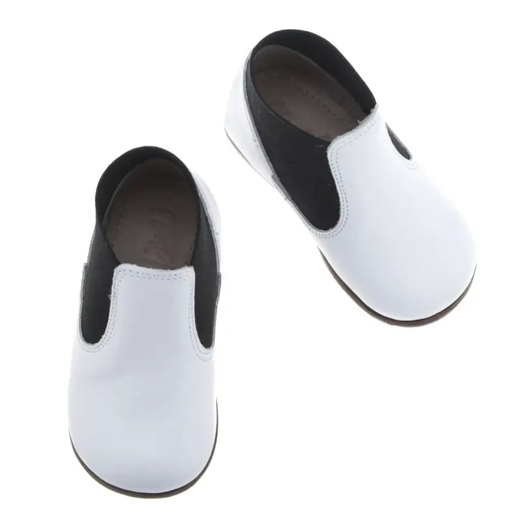 Emel White Black Slip On Bootie E - FIRST WALKER