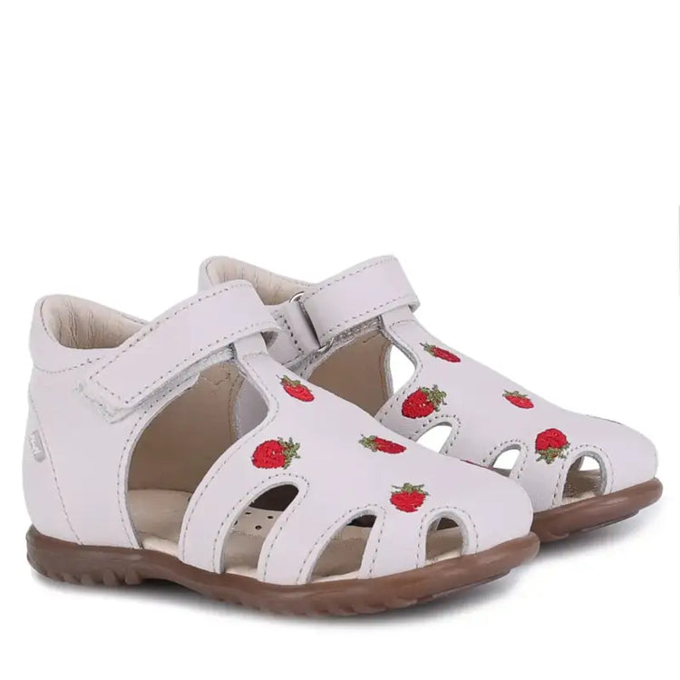 Emel White Strawberries Toddler Sandal 1646 - FIRST WALKER