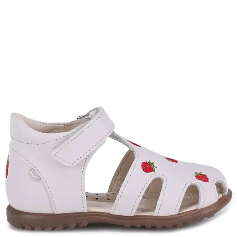 Emel White Strawberries Toddler Sandal 1646 - FIRST WALKER