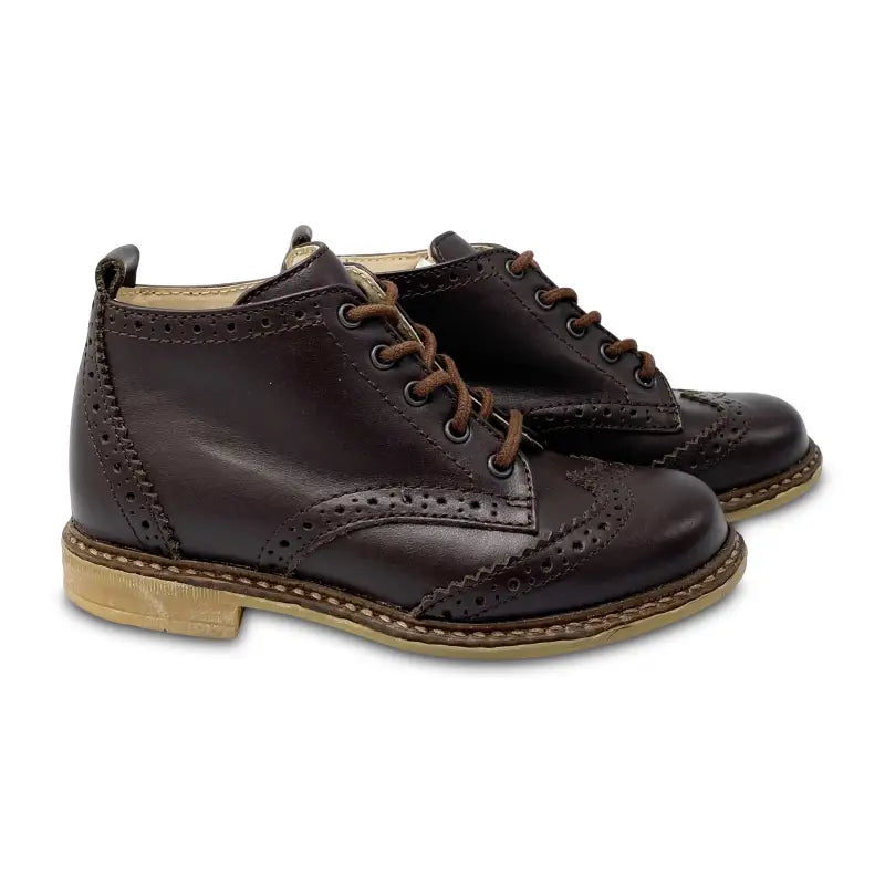 The Eugens Alexis Dark Brown Wingtip Lace up Bootie - FIRST WALKER