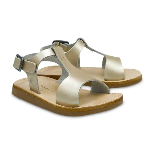 Freshly Picked Malibu Platinum Gold Sandal - BOYS