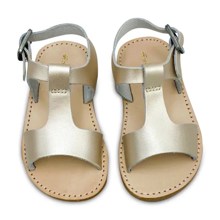 Freshly Picked Malibu Platinum Gold Sandal - BOYS