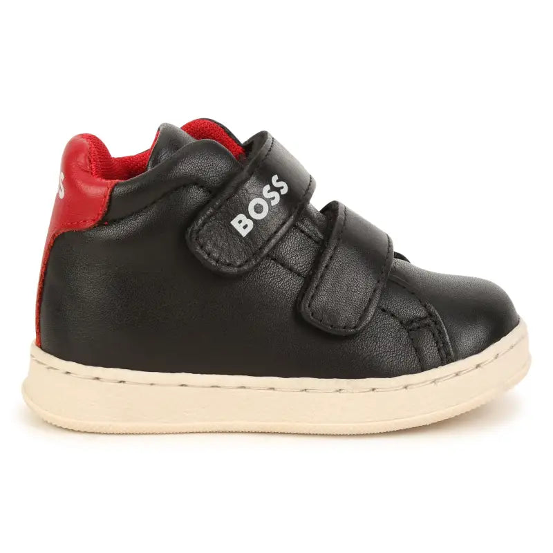 HUGO BOSS Black Red Velcro Sneaker J09207 - BOYS