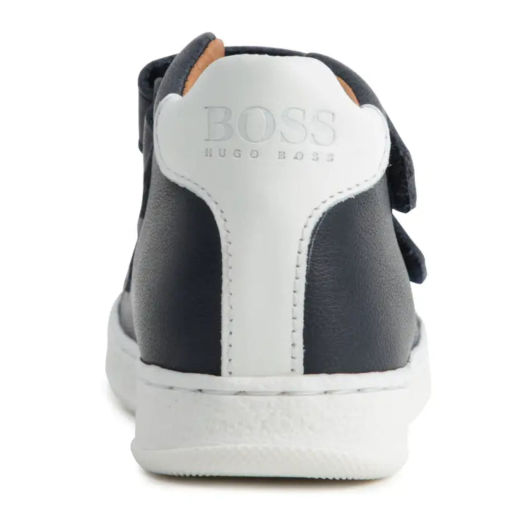 Hugo Boss Navy Blue High Top Velcro Trainers 9136 / 9220 - Boys