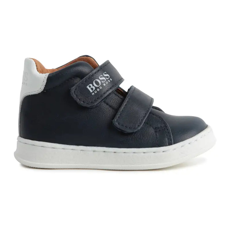 Hugo Boss Navy Blue High Top Velcro Trainers 9136 / 9220 - Boys