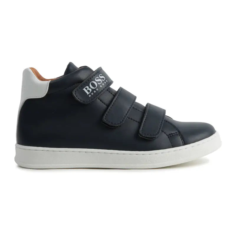 Hugo Boss Navy Blue High Top Velcro Trainers 9136 / 9220 - Boys