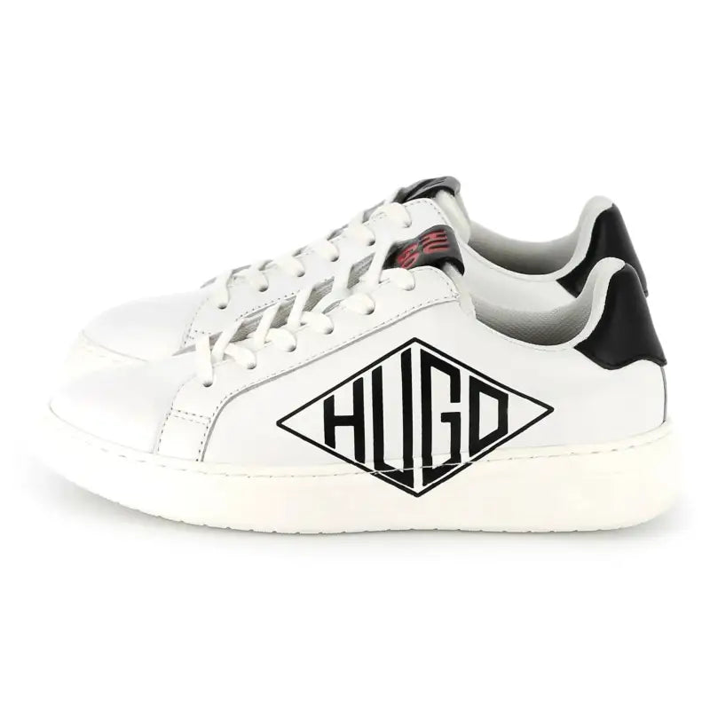 Hugo Boss White Black Lace Sneaker G00303 - BOYS