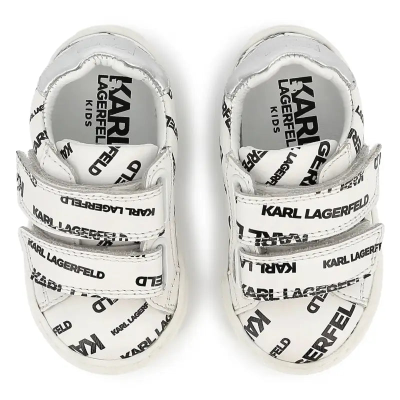 Karl Lagerfeld White Black Infant Velcro Sneaker Z30542 - BOYS