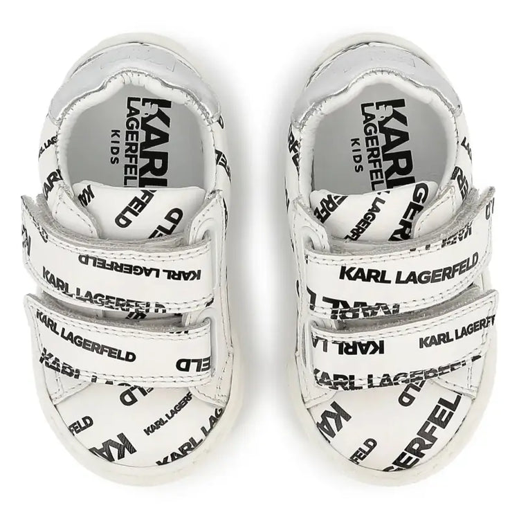 Karl Lagerfeld White Black Infant Velcro Sneaker Z30542 - BOYS