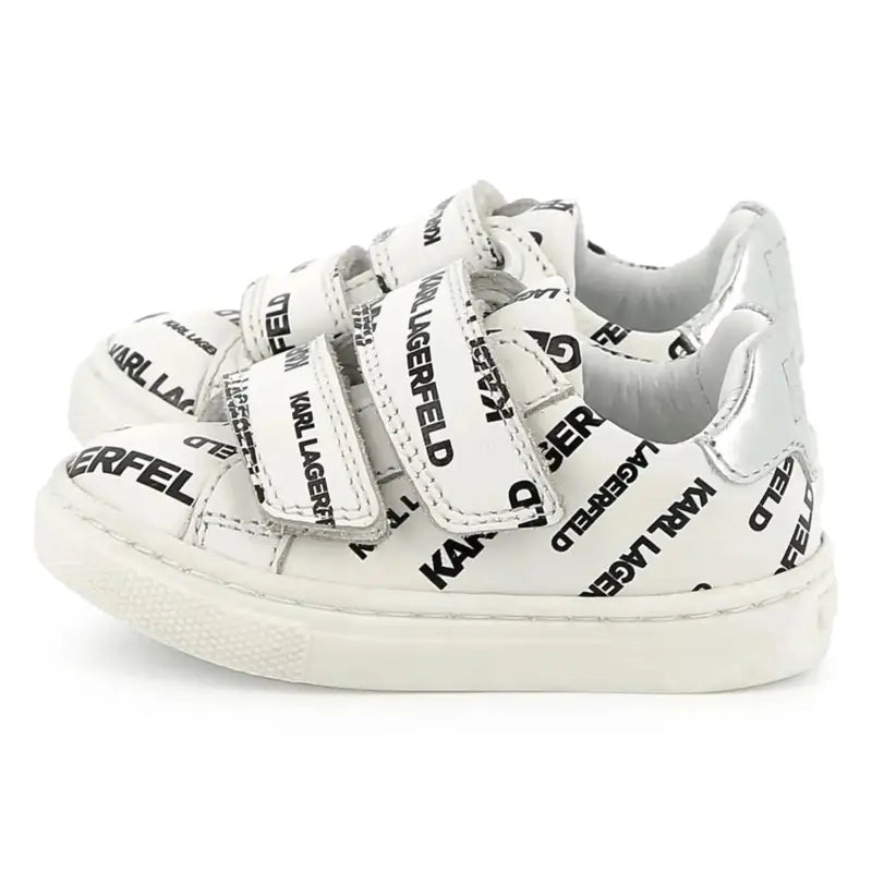 Karl Lagerfeld White Black Infant Velcro Sneaker Z30542 - BOYS