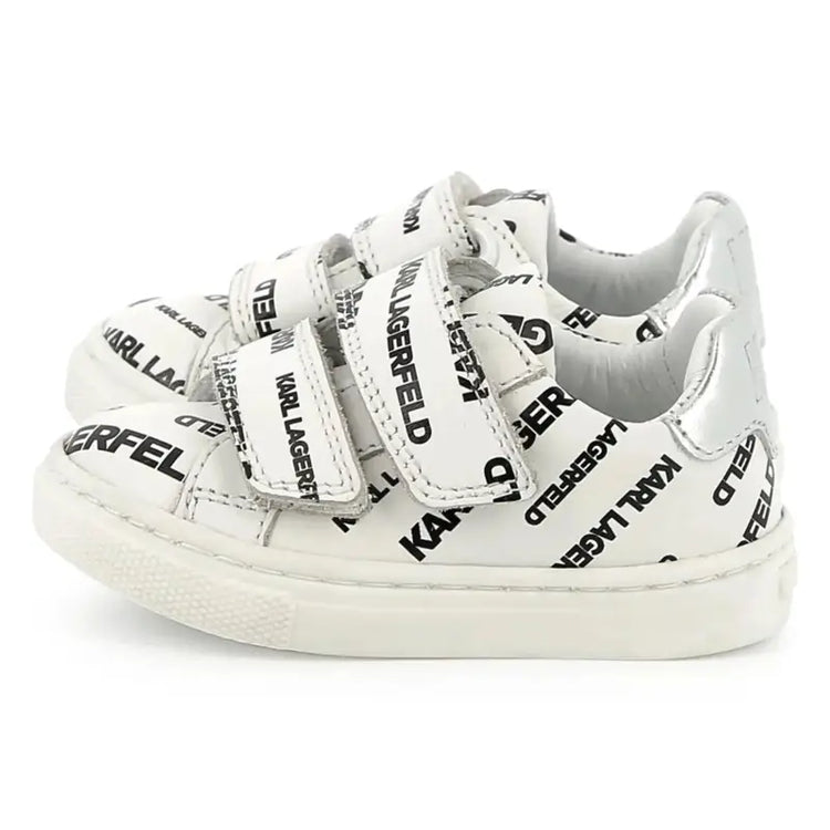 Karl Lagerfeld White Black Infant Velcro Sneaker Z30542 - BOYS