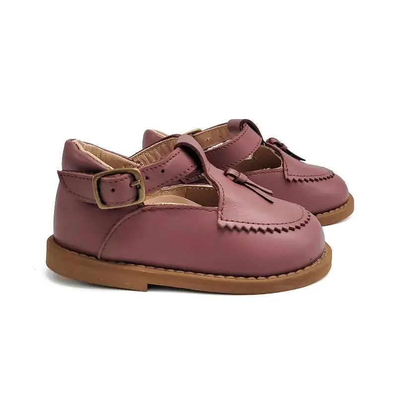 Lauve Knot Antique Violet T Strap - 20 - GIRLS