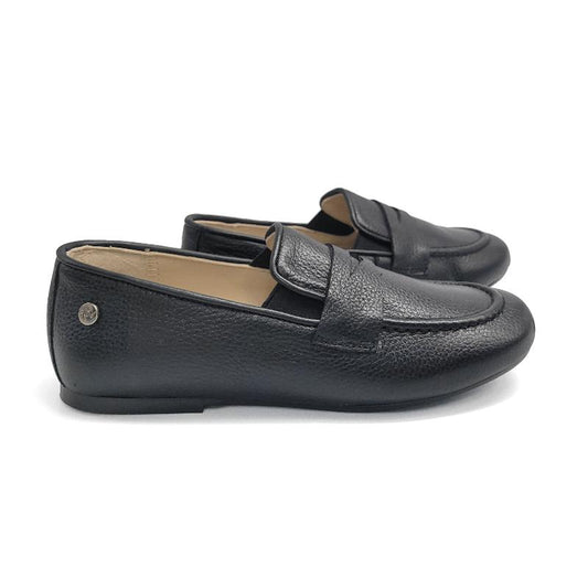 Manuela-De-Juan-Black-Pebbled-Penny-Loafer-BOYS