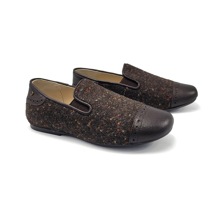 manuela-de-juan-brown-speckled-wool-shoe-boys