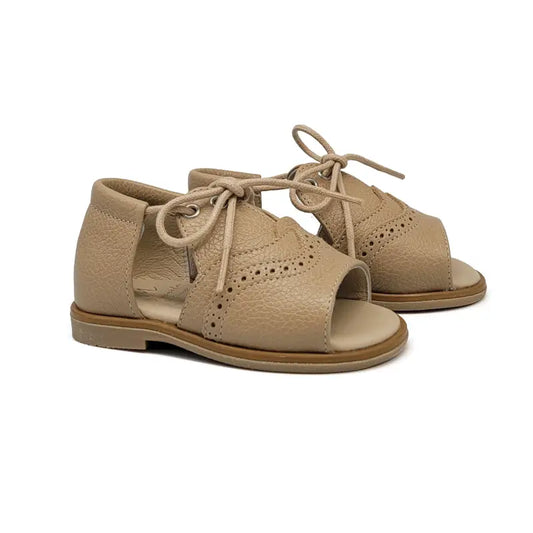 Manuela De Juan Taupe Pebbled Baby Sandal S3122 - 19 - BOYS