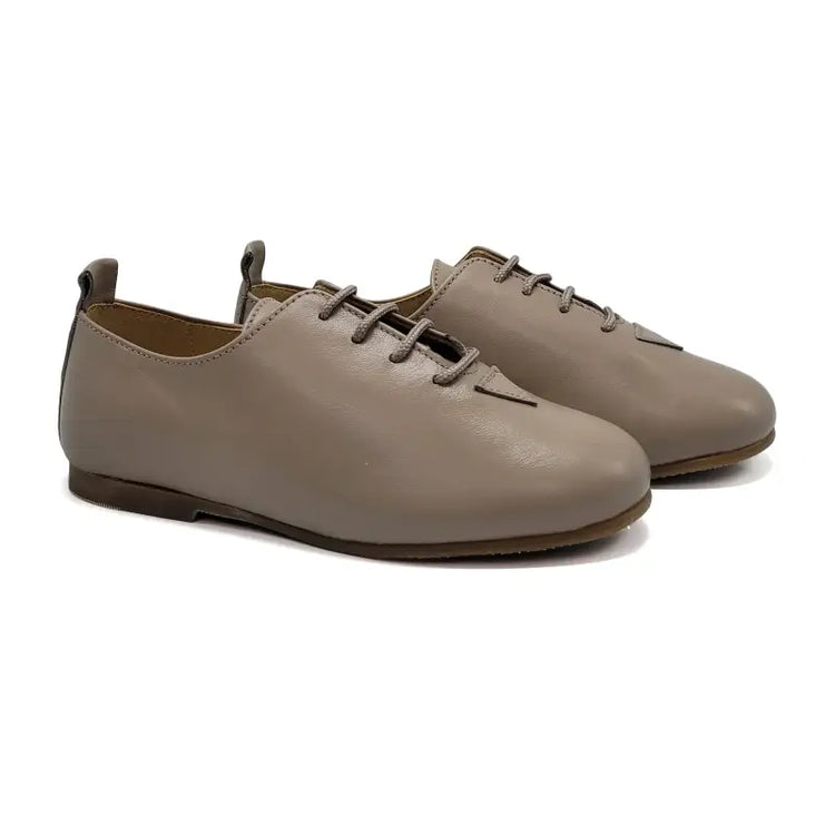 Maria Catalan Taupe Leather Lace Shoe 710711 - BOYS