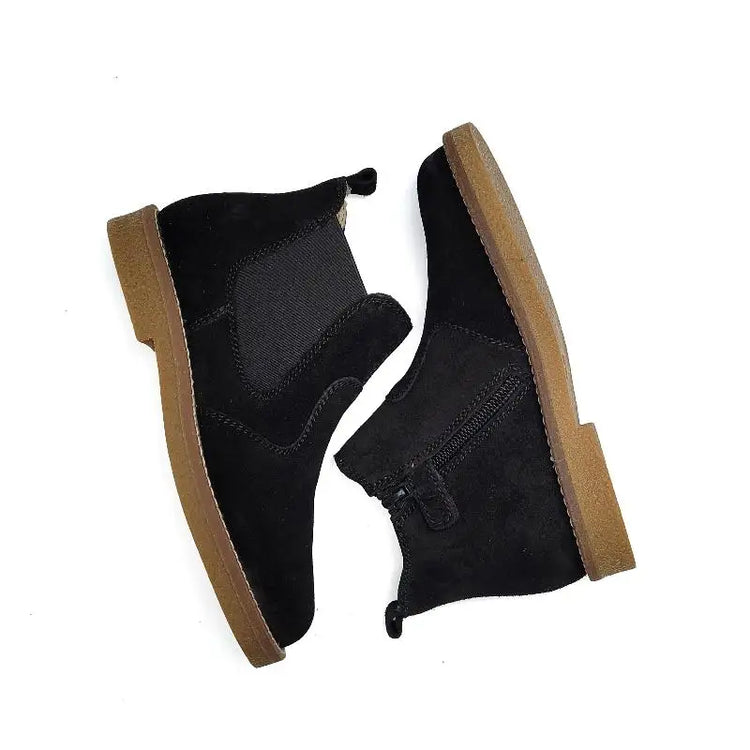 Naturino Arthur Black Suede Bootie - GIRLS