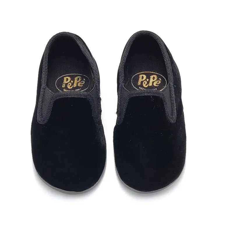 Pepe’ Black Velvet Soft Smoking Slip On 280 - GIRLS