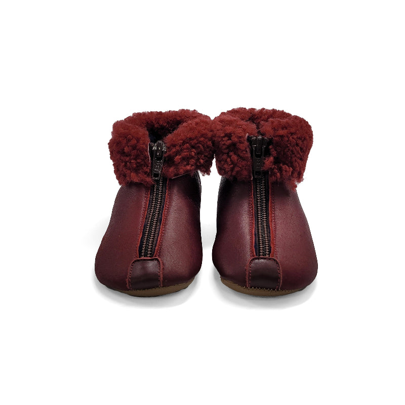 pepe'-burgundy-front-zip-baby-bootie-first-walker