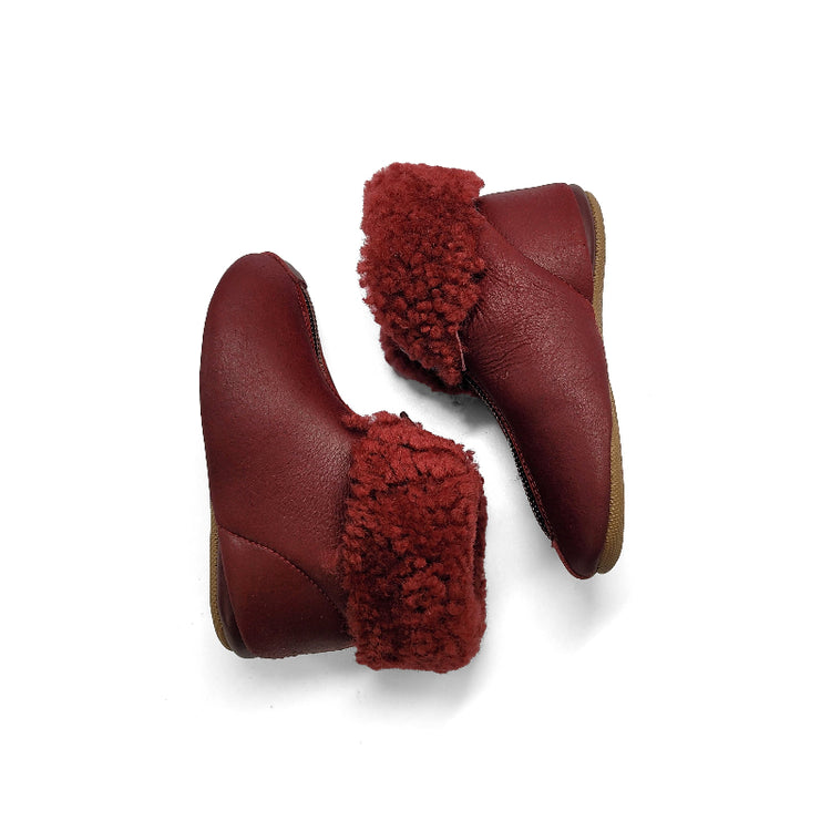 pepe'-burgundy-front-zip-baby-bootie-first-walker