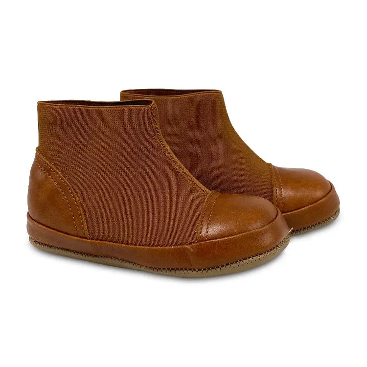 Pepe’ Tabaco Brown Slip On Sock Bootie- BOYS